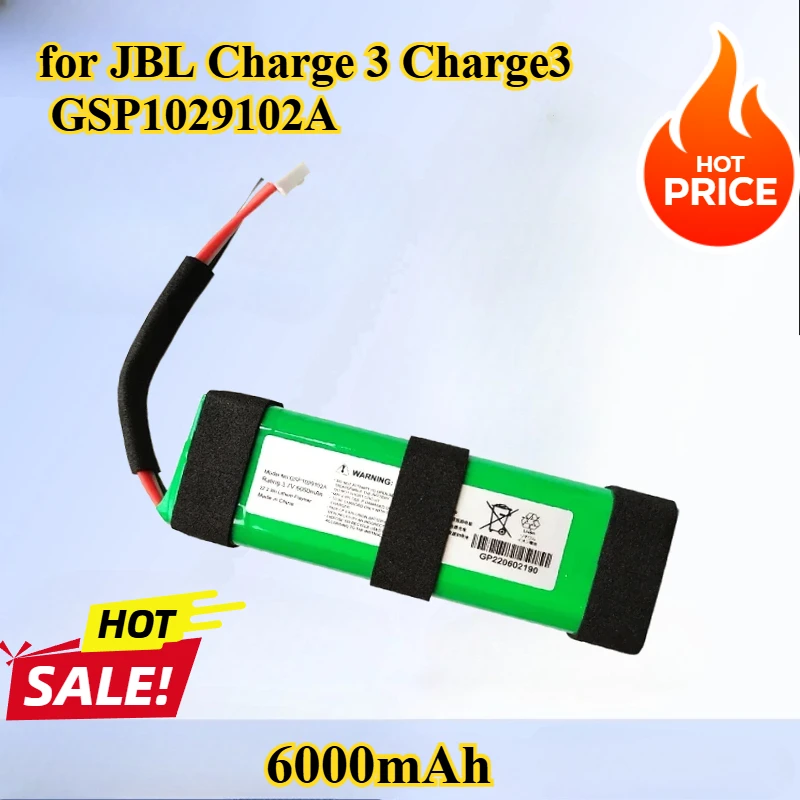 3.7V 6000mAh Battery Suitable for JBL Charge 3 Charge3 GSP1029102A Bluetooth Speaker Battery Board
3.7V 6000mAh Battery Suitable for JBL Charge 3 Charge3 GSP1029102A Bluetooth Speaker Battery Board