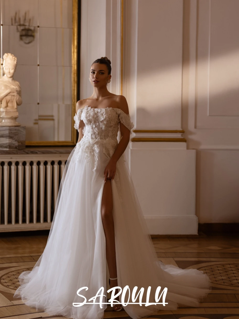 Beautiful Flowers Plus Size Wedding Dress Corset Delicate Sheer Off-the-shoulder Bridal Gown Customized Women Floor-length Wear
Beautiful Flowers Plus Size Wedding Dress Corset Delicate Sheer Off-the-shoulder Bridal Gown Customized Women Floor-length Wear