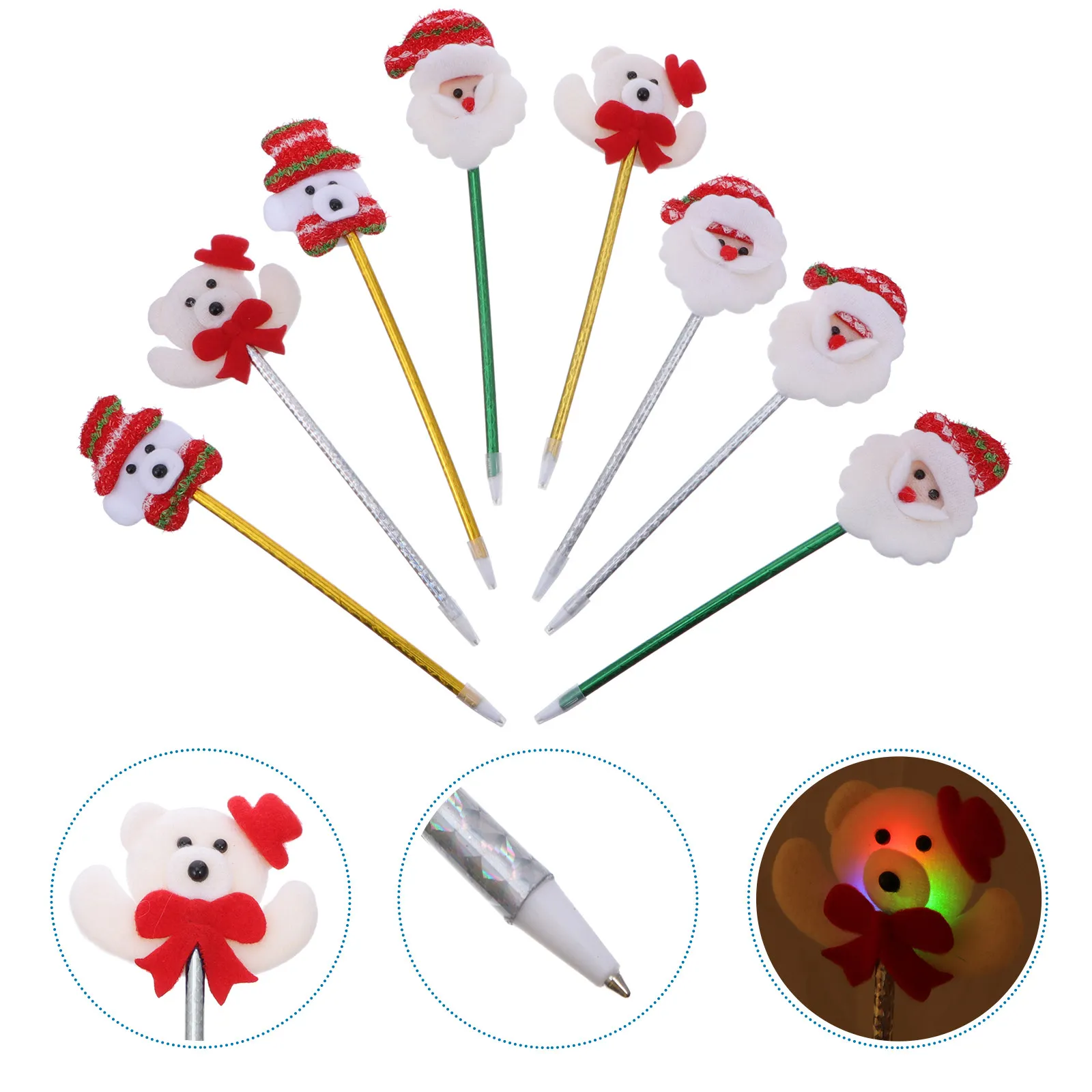 8Pcs Christmas Luminous Ballpoint Pens Cartoon Style Eco Plastic Pens for Writing Coloring Crafting Scrapbooking Journals
8Pcs Christmas Luminous Ballpoint Pens Cartoon Style Eco Plastic Pens for Writing Coloring Crafting Scrapbooking Journals