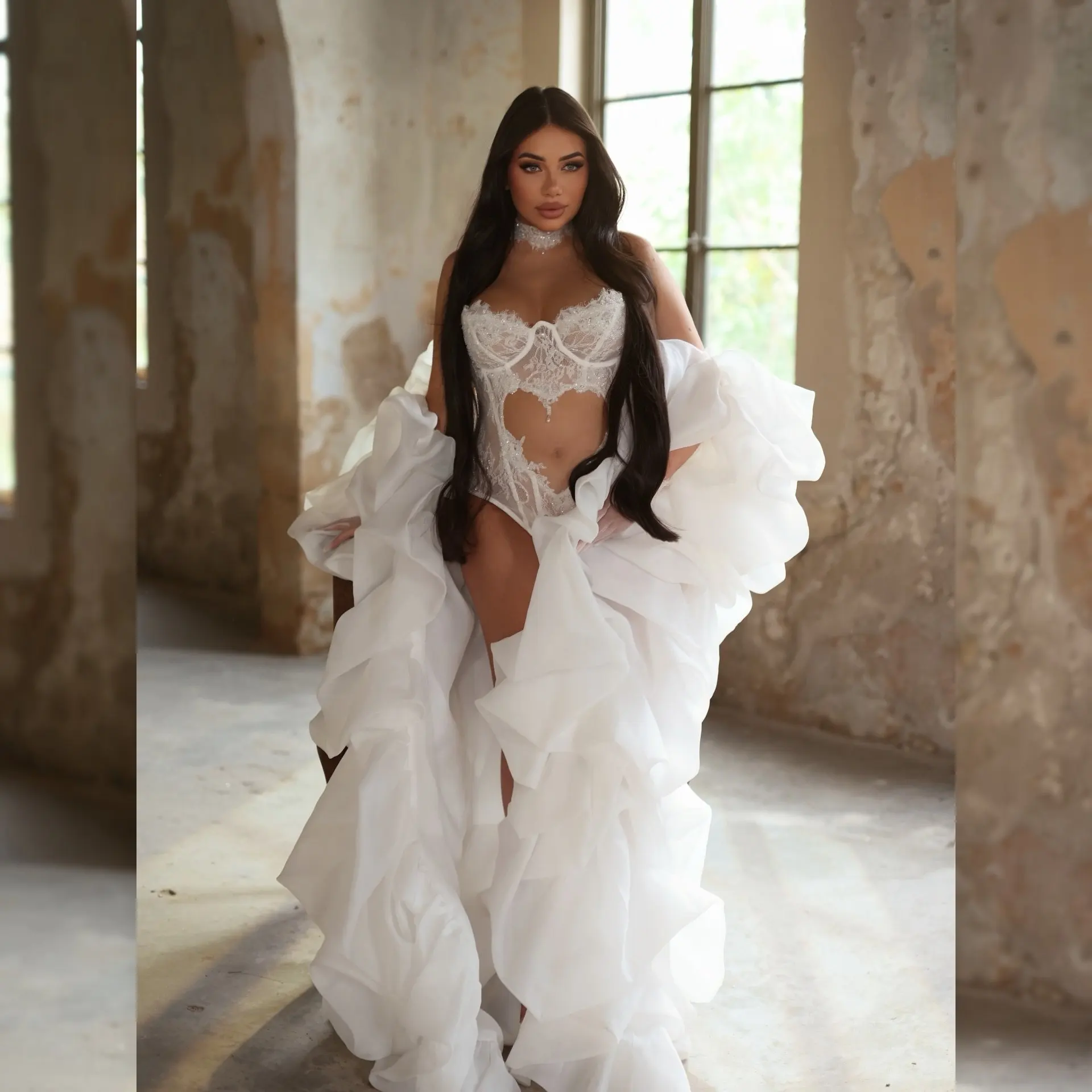 Elegant White Ruffle Shawl Bridal Cape Train | Detachable Dress Overlay Gothic Wedding Accessory | Flowy Layered for Photoshoot
Elegant White Ruffle Shawl Bridal Cape Train | Detachable Dress Overlay Gothic Wedding Accessory | Flowy Layered for Photoshoot