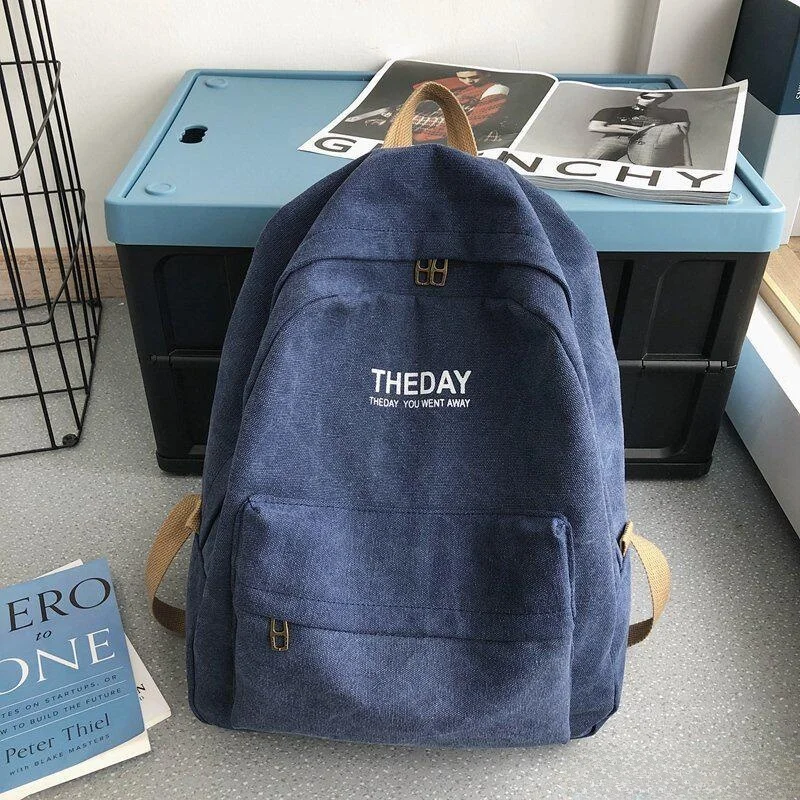 Unisex Large Capacity Canvas Backpack Simple Hong Kong Style School Bag Men's Women's High School College Student Bookbag
Unisex Large Capacity Canvas Backpack Simple Hong Kong Style School Bag Men's Women's High School College Student Bookbag