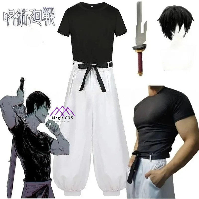Jujutsu JJK Manga Anime Fushiguro Toji Satoru Gojo Cosplay Costume Men Wig T-shirt Pants Prop Halloween Christmas Party Full Set
Jujutsu JJK Manga Anime Fushiguro Toji Satoru Gojo Cosplay Costume Men Wig T-shirt Pants Prop Halloween Christmas Party Full Set