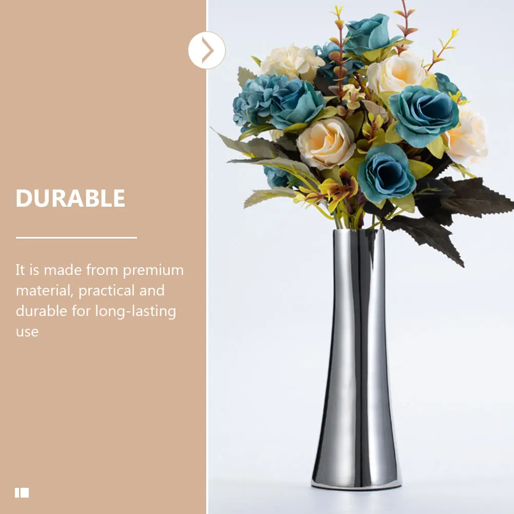 Stainless Steel Flower Vase Tall Metal Bucket Vases Decorative Home Office Plant Decor Reliable Vase Desktop Ornament
Stainless Steel Flower Vase Tall Metal Bucket Vases Decorative Home Office Plant Decor Reliable Vase Desktop Ornament