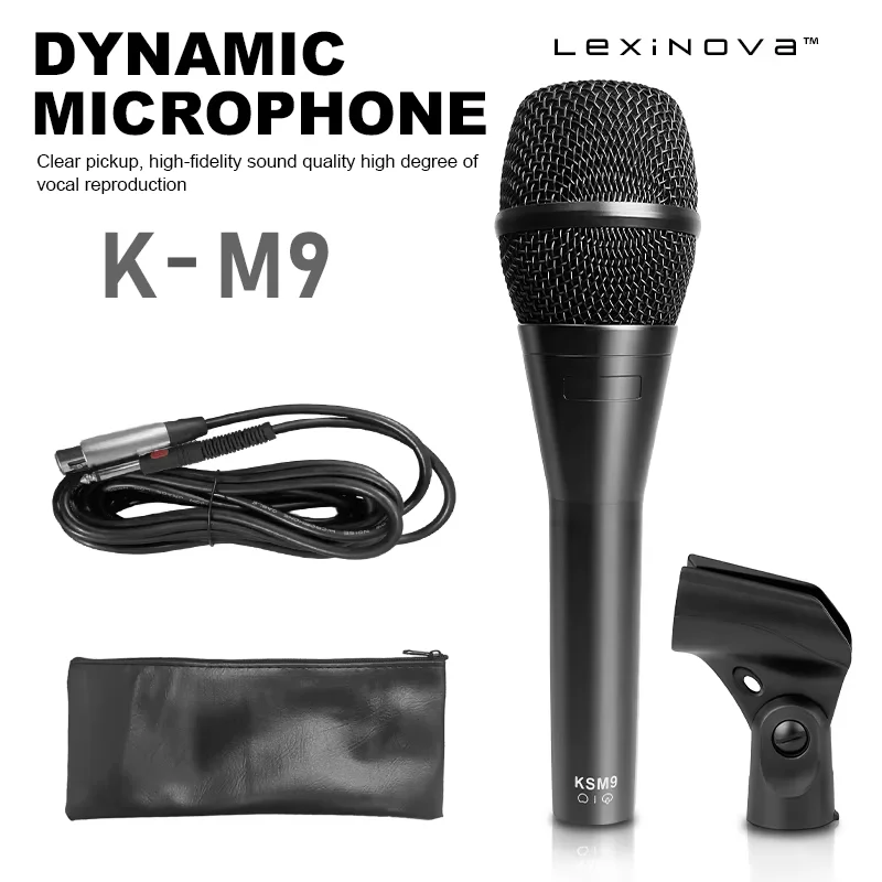 K-M9 черный стиль проводной динамический микрофон ручной вокальный микрофон для профессиональной записи сценического пения речи хорошее качество звука
K-M9 черный стиль проводной динамический микрофон ручной вокальный микрофон для профессиональной записи сценического пения речи хорошее качество звука