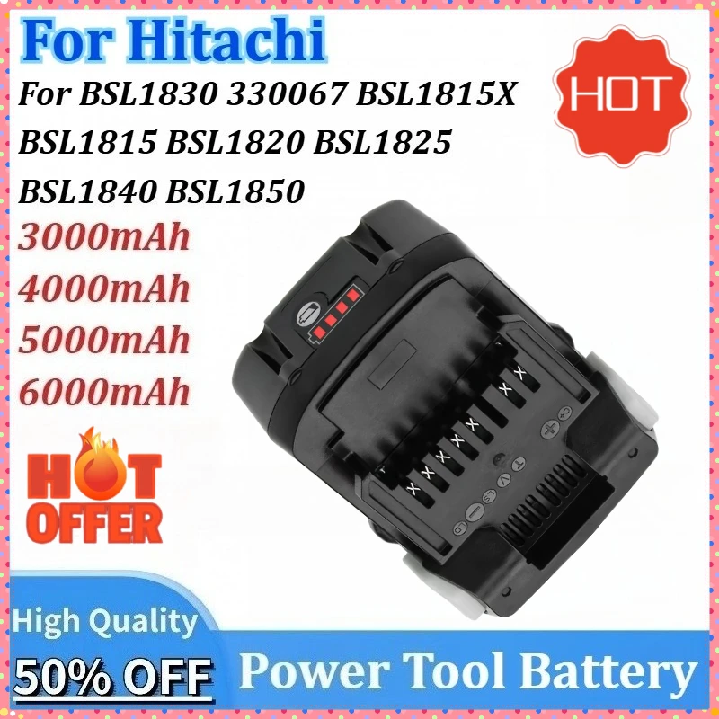 New 18V 6000mAh Replacement Power Tool Battery for Hitachi BSL1830 330067 BSL1815X BSL1815 BSL1840 BSL1850 BSL1820 BSL1825
New 18V 6000mAh Replacement Power Tool Battery for Hitachi BSL1830 330067 BSL1815X BSL1815 BSL1840 BSL1850 BSL1820 BSL1825