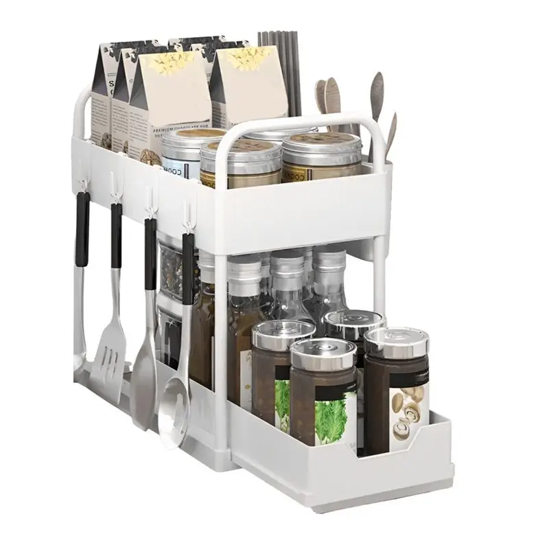 A74E-Multifunctional Kitchen Rack Pull-Out Spice Rack Double-Layer Cabinet Storage Rack
A74E-Multifunctional Kitchen Rack Pull-Out Spice Rack Double-Layer Cabinet Storage Rack