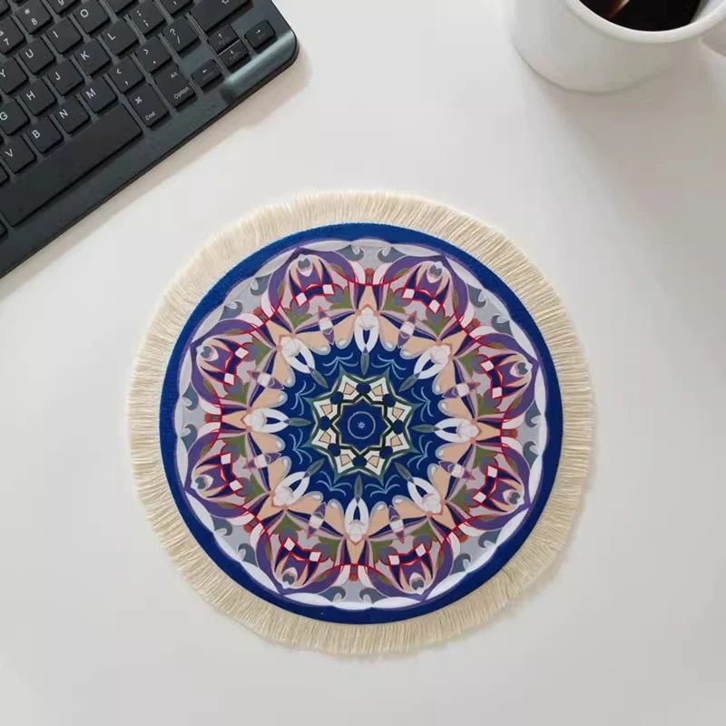 Vintage Blue Floral Mandala Desk Pad Anti-Slip Mouse Pad with Fringe Edge Boho Style Table Mat
Vintage Blue Floral Mandala Desk Pad Anti-Slip Mouse Pad with Fringe Edge Boho Style Table Mat