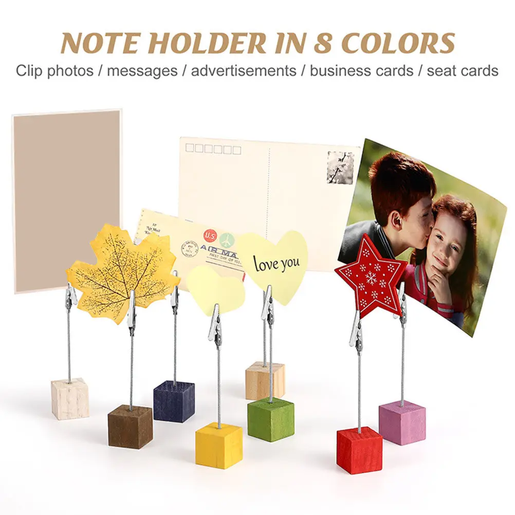 6Pcs Compact Multi Function Memo Holder Wooden Base Metal Clip for Notes Photos Cards Table Number Desktop Household Party
6Pcs Compact Multi Function Memo Holder Wooden Base Metal Clip for Notes Photos Cards Table Number Desktop Household Party