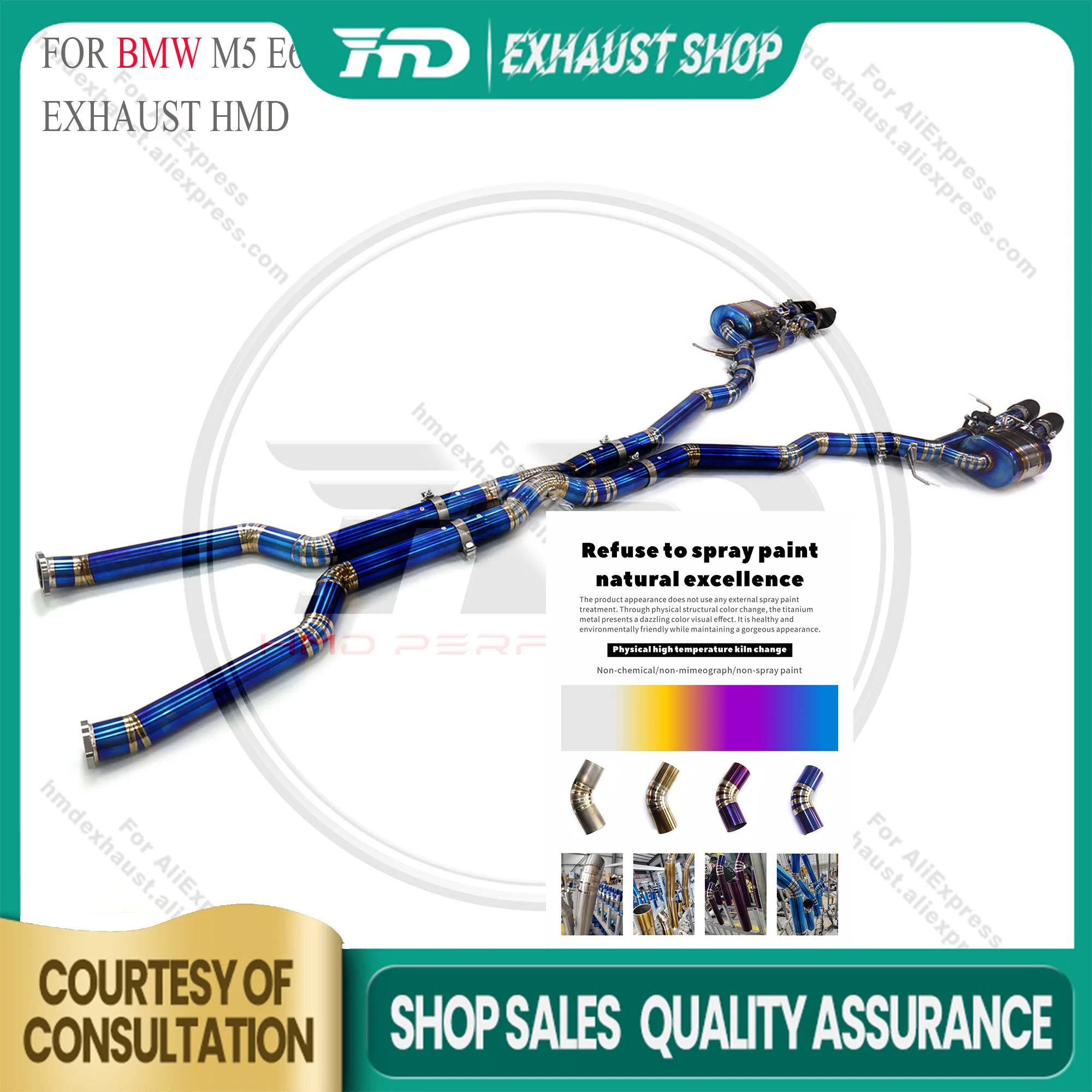 High Quality Catback For BMW M5 E60 5.0L Titanium Alloy Exhaust System Electronic Valve Muffler Tips Discount Price HMD
High Quality Catback For BMW M5 E60 5.0L Titanium Alloy Exhaust System Electronic Valve Muffler Tips Discount Price HMD