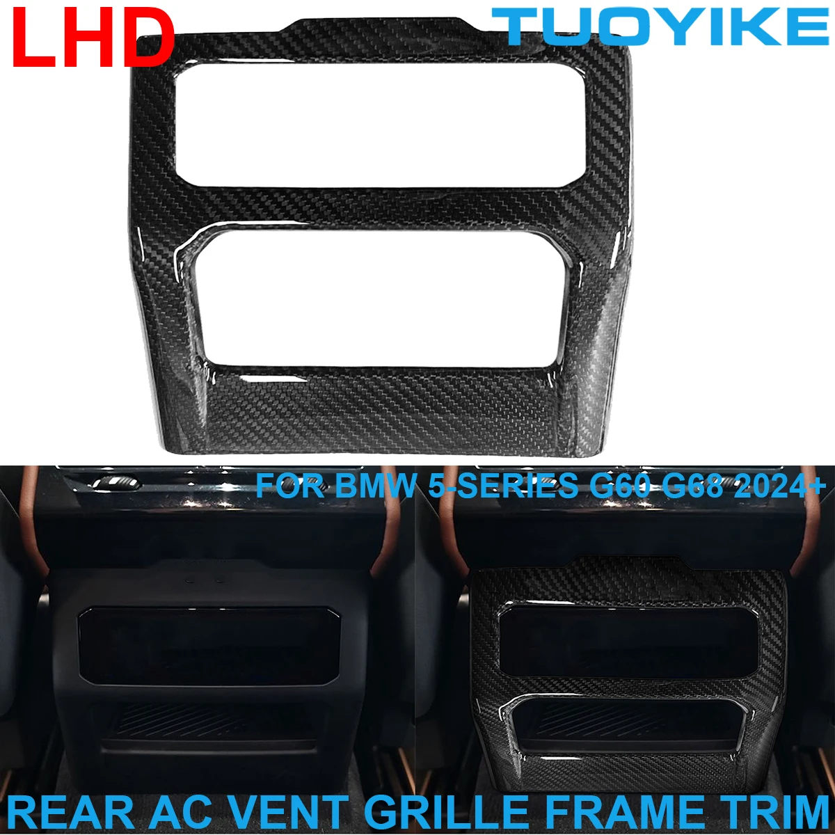 Car Real Dry Carbon Fiber Interior Rear AC Vent Grille Outlet Frame Trim Cover Decoration StickerFor BMW 5-Series G60 G68 2024+
Car Real Dry Carbon Fiber Interior Rear AC Vent Grille Outlet Frame Trim Cover Decoration StickerFor BMW 5-Series G60 G68 2024+
