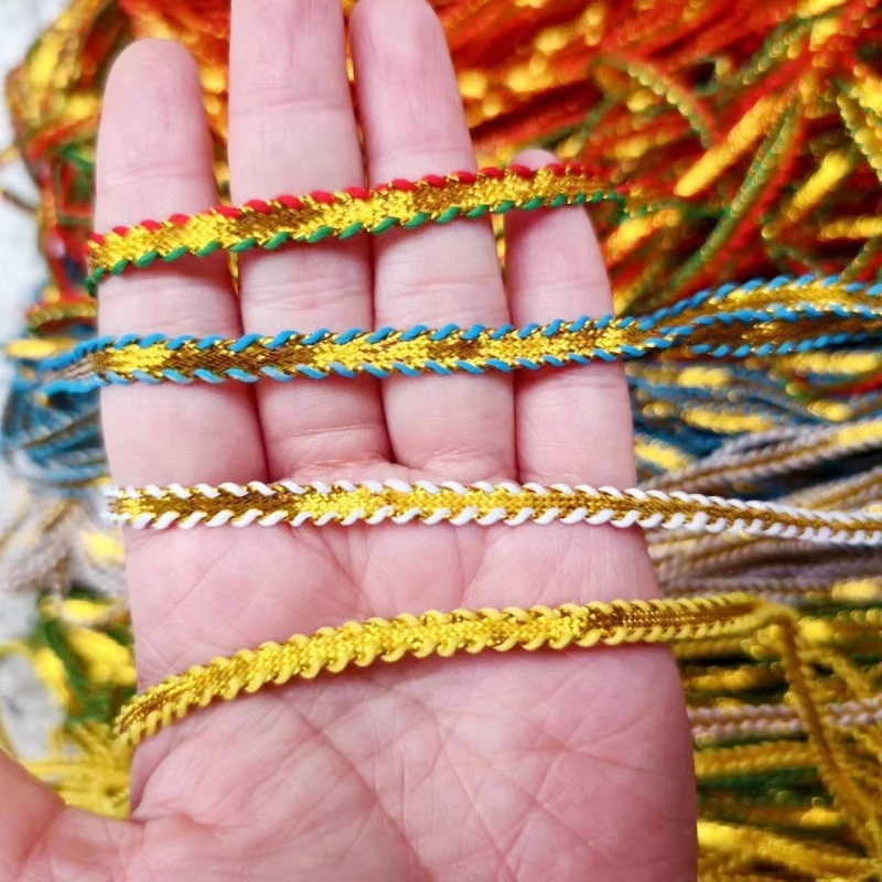 Luxury gold silver thread woven handmade crafts Lace ribbon DIY headband handbag rope Quiet book ita bag decorative materials
Luxury gold silver thread woven handmade crafts Lace ribbon DIY headband handbag rope Quiet book ita bag decorative materials