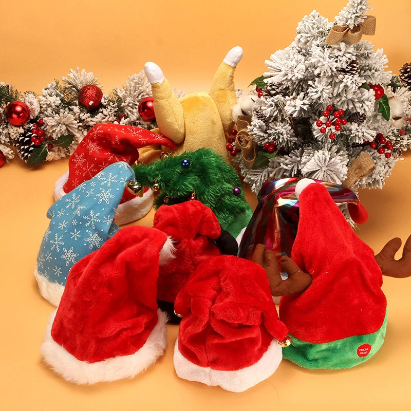 Funny Musical Christmas Hat Singing Dancing Hat Cartoon Plush Christmas Antler Hat Festival Party Decoration
Funny Musical Christmas Hat Singing Dancing Hat Cartoon Plush Christmas Antler Hat Festival Party Decoration
