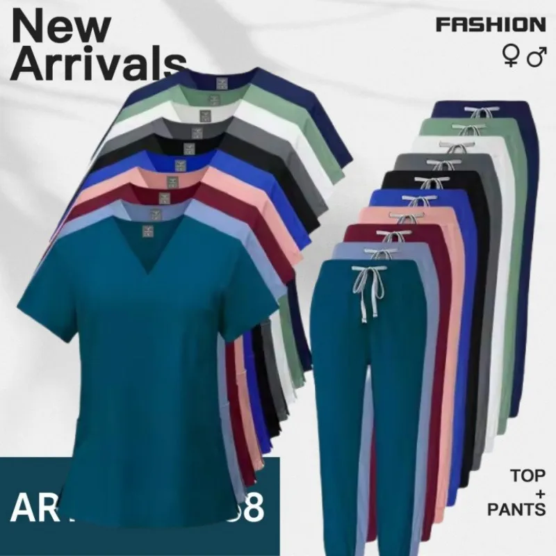 2-piece Frosted Top Pants Men's Hospital Nurse Work Uniform Short Sleeved Men's Frosted Uniform Doctor Work Uniform Set
2-piece Frosted Top Pants Men's Hospital Nurse Work Uniform Short Sleeved Men's Frosted Uniform Doctor Work Uniform Set