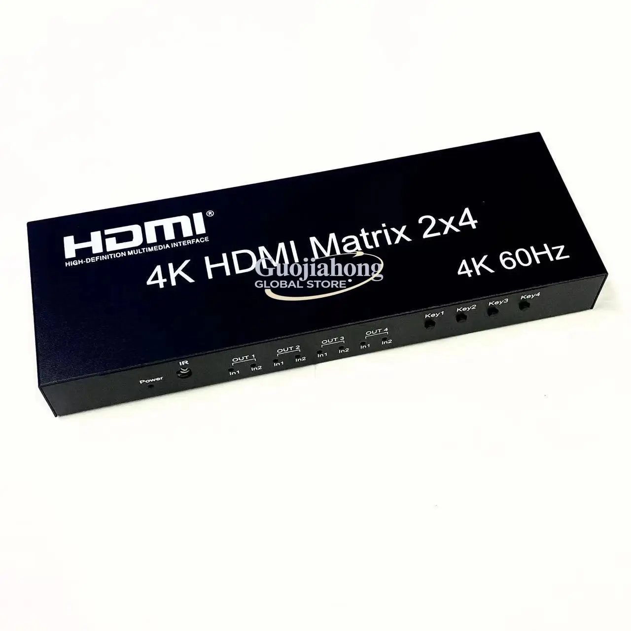 4K Matrix Matrix 2x4 Switcher/Divider 2-in-4 with Audio Separation Fiber Remote Control
4K Matrix Matrix 2x4 Switcher/Divider 2-in-4 with Audio Separation Fiber Remote Control