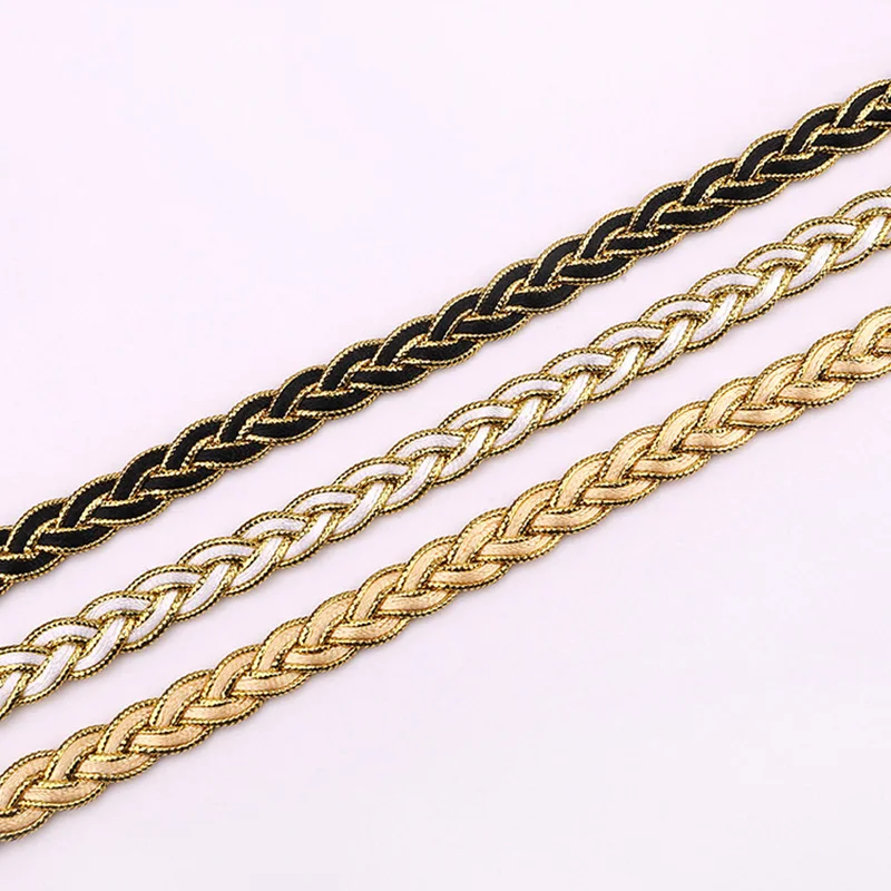 20Yards Gold Braid Lace Ribbon Gold Silver Black Trim Fabric Dress Home Textile Decorative Edge DIY Handmade Accessories
20Yards Gold Braid Lace Ribbon Gold Silver Black Trim Fabric Dress Home Textile Decorative Edge DIY Handmade Accessories