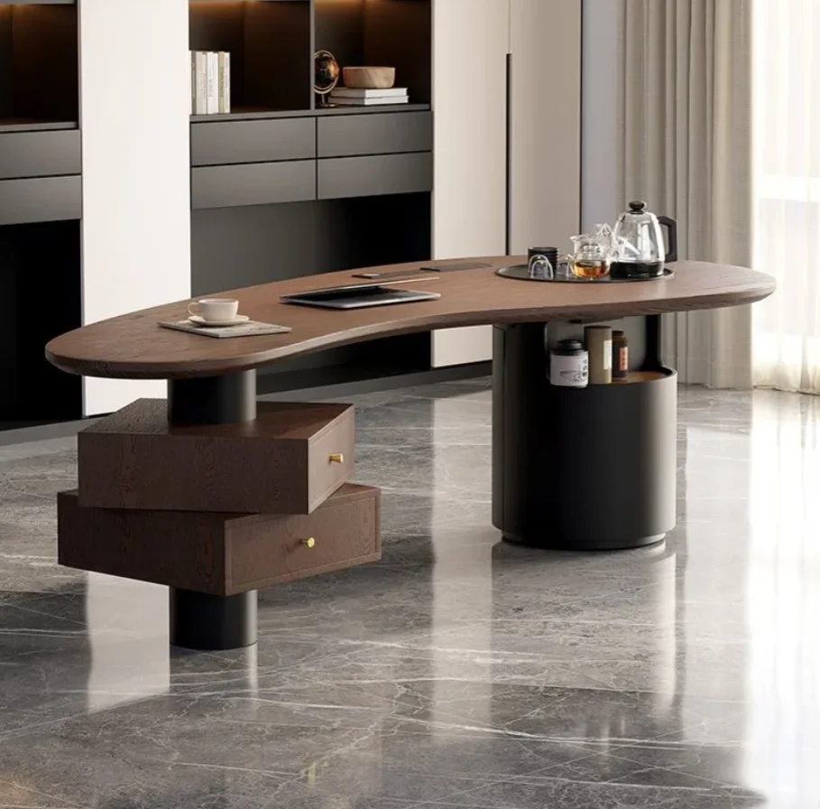 #Home Office Executive Desk Integrated Tea Table Curved Design Solid Wood Multi-Function Eco-Friendly High-End 2026 New Model
#Home Office Executive Desk Integrated Tea Table Curved Design Solid Wood Multi-Function Eco-Friendly High-End 2026 New Model