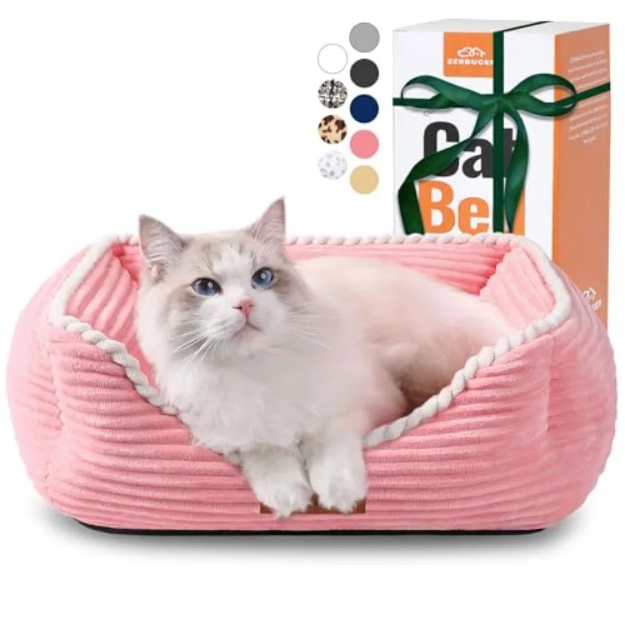 Cat Dog Bed for Pets, Rectangle Pet Bed Gift for Puppy and Kitten, Machine Washable Calming Fluffy Pet Couch Sofa for Indoor Ou
Cat Dog Bed for Pets, Rectangle Pet Bed Gift for Puppy and Kitten, Machine Washable Calming Fluffy Pet Couch Sofa for Indoor Ou