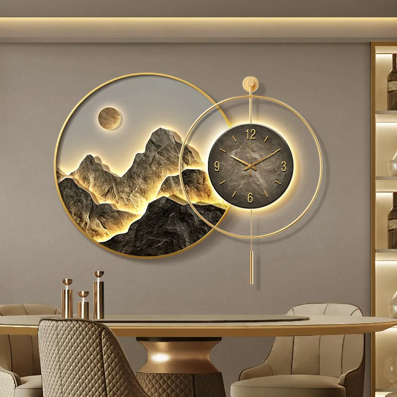 High-end LED Hanging Painting Wall Clock Living Room Decorative Painting Belt Clock Luxury Mute Mural Clocks Watch Home Decor
High-end LED Hanging Painting Wall Clock Living Room Decorative Painting Belt Clock Luxury Mute Mural Clocks Watch Home Decor