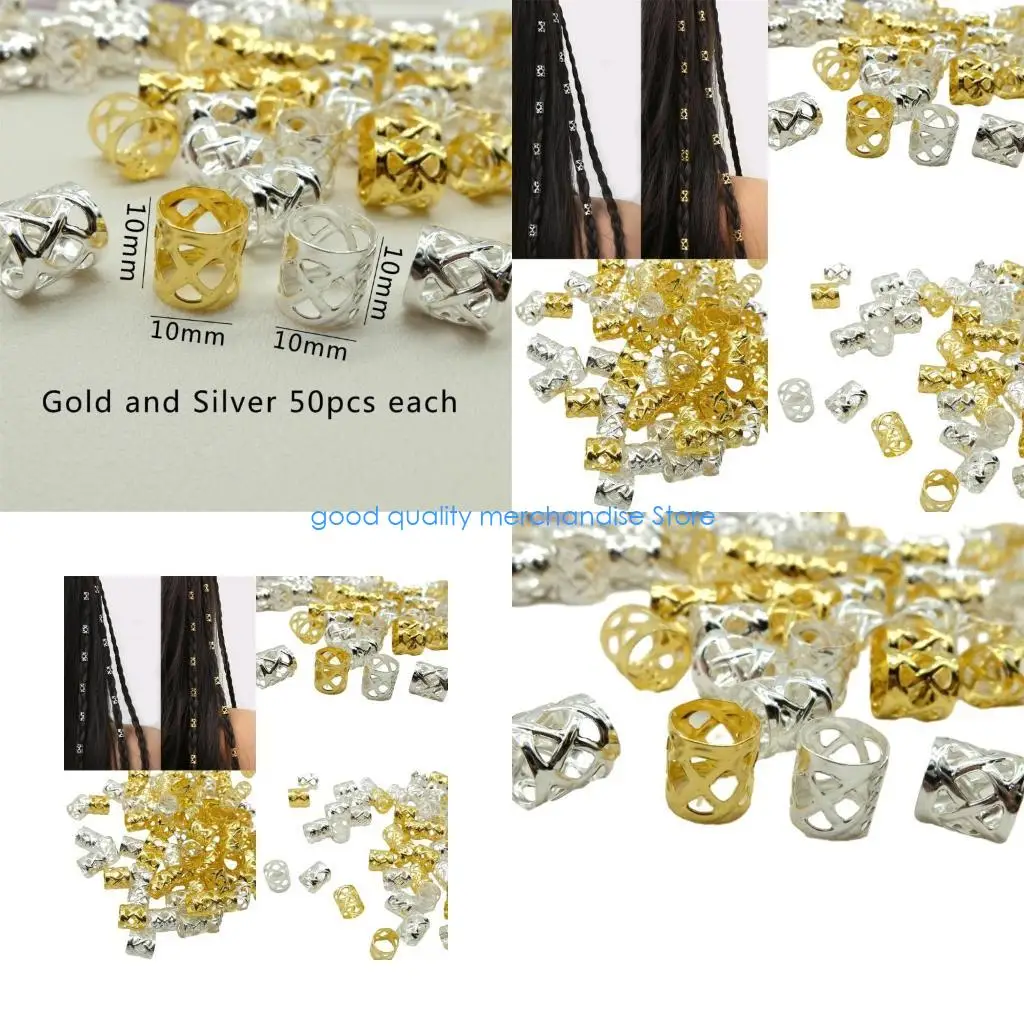 Y5JD 100pieces Dreadlocks Beads Gole/Silver Dread Locks Metal Hair Braiding Decors
Y5JD 100pieces Dreadlocks Beads Gole/Silver Dread Locks Metal Hair Braiding Decors