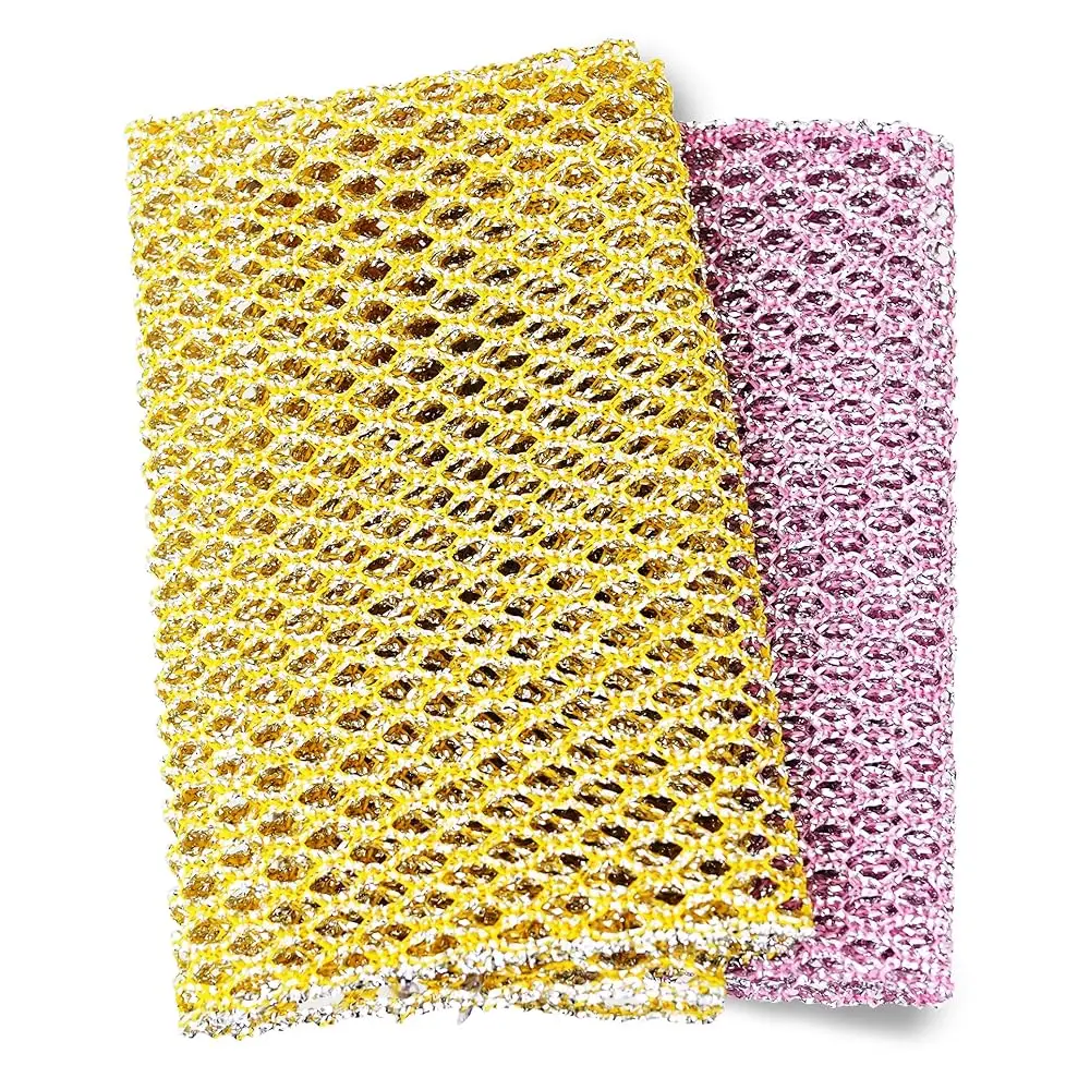 Heavy Duty Dish Scrubbers, Non-Scratch Scouring Pads - Odorless & Long Lasting Mesh Dish Cloth - Replace Sponges - Kitchen, F
Heavy Duty Dish Scrubbers, Non-Scratch Scouring Pads - Odorless & Long Lasting Mesh Dish Cloth - Replace Sponges - Kitchen, F
