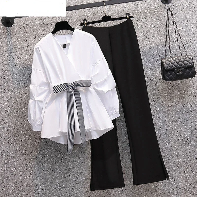 Large Women's Wear Spring and Summer 2024 New Slim High Sense Korean Fashion Shirt Two-piece Elegant Pants Set N287
Large Women's Wear Spring and Summer 2024 New Slim High Sense Korean Fashion Shirt Two-piece Elegant Pants Set N287
