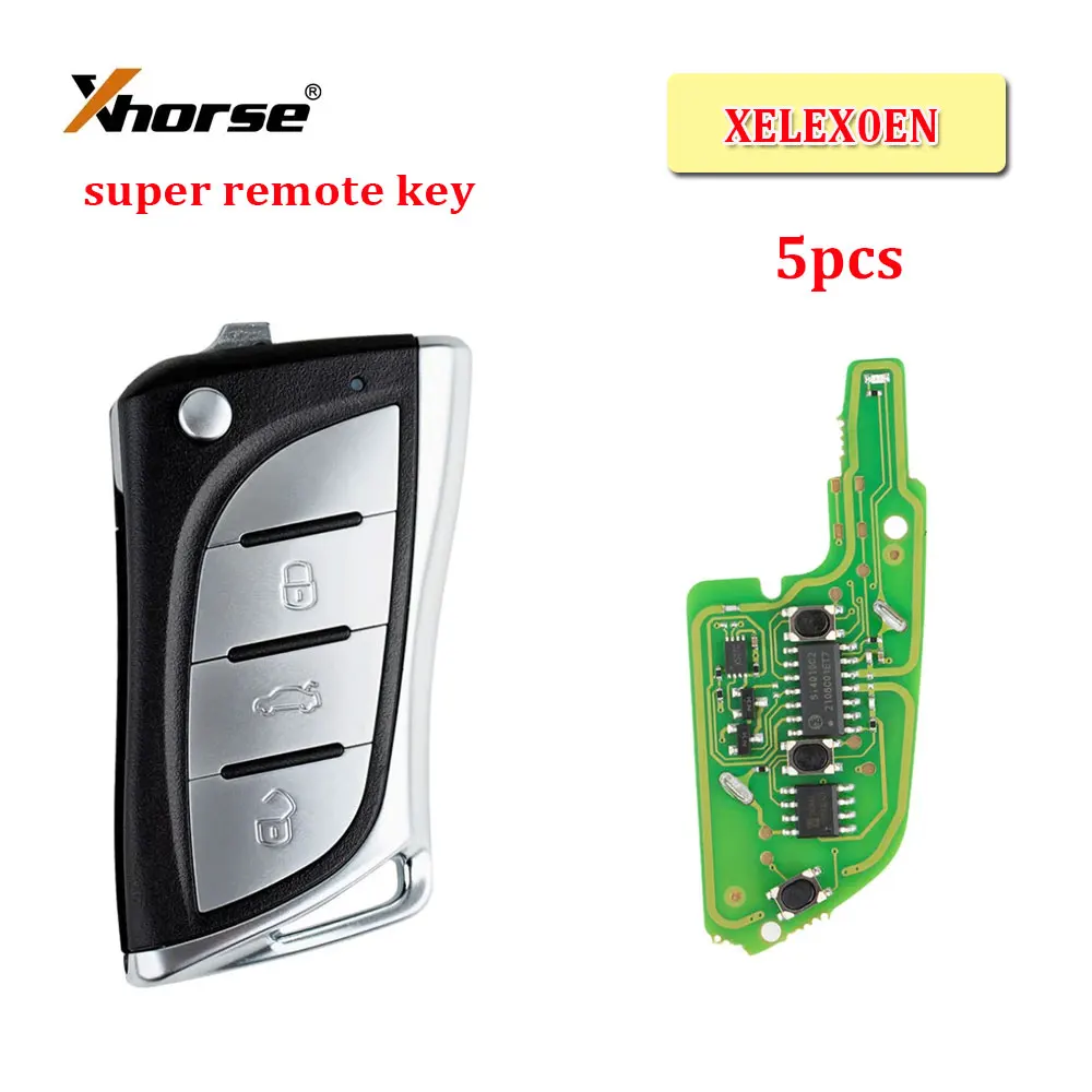 5 шт./лот XHORSE XELEX0EN супер пульт дистанционного управления для Toyota/Lexus Flip 3 кнопки встроенный суперчиповый автомобильный дистанционный ключ для VVDI Key Tool
5 шт./лот XHORSE XELEX0EN супер пульт дистанционного управления для Toyota/Lexus Flip 3 кнопки встроенный суперчиповый автомобильный дистанционный ключ для VVDI Key Tool