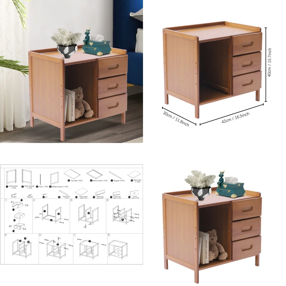 NightstandsBedside Table with Drawer and Open Shelf Sofa Side Cabinet Nightstand for Bedroom Living Room Small Space Storage
NightstandsBedside Table with Drawer and Open Shelf Sofa Side Cabinet Nightstand for Bedroom Living Room Small Space Storage