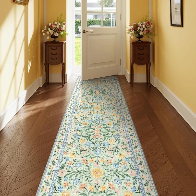 Vintage Floral Hallway Living Room Carpet Soft Nonslip Backing Washable Floor Mat Laundry Bedroom Bedside Rug שטיח פרוזדור 러그
Vintage Floral Hallway Living Room Carpet Soft Nonslip Backing Washable Floor Mat Laundry Bedroom Bedside Rug שטיח פרוזדור 러그