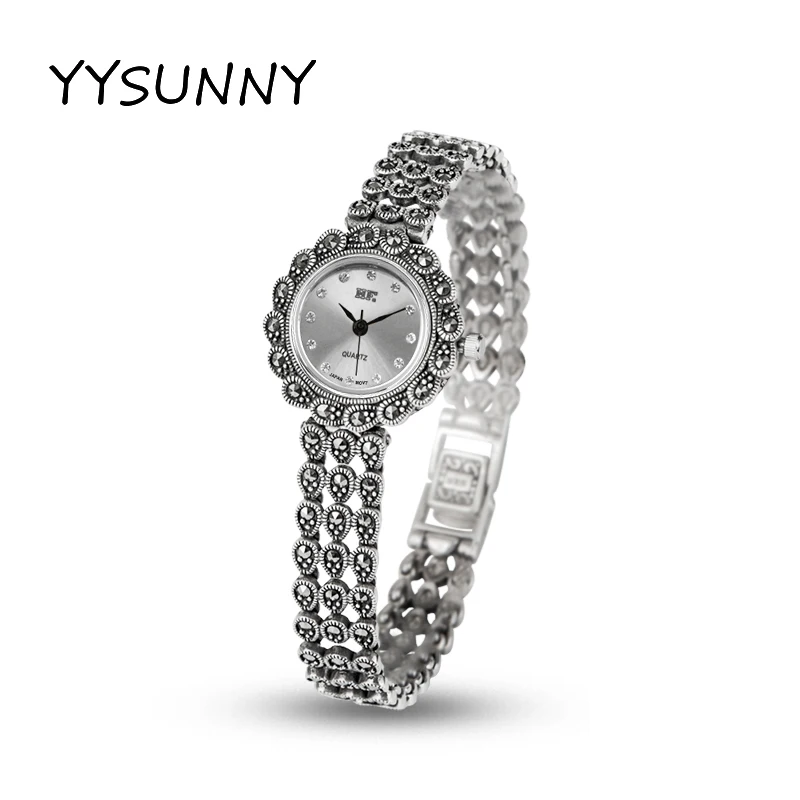 YYSUNNY Elegant Women's Watches S925 Sterling Silver Round Wristwatch Hollowed-out Drop-shape Bracelet Fashion Jewelry
YYSUNNY Elegant Women's Watches S925 Sterling Silver Round Wristwatch Hollowed-out Drop-shape Bracelet Fashion Jewelry
