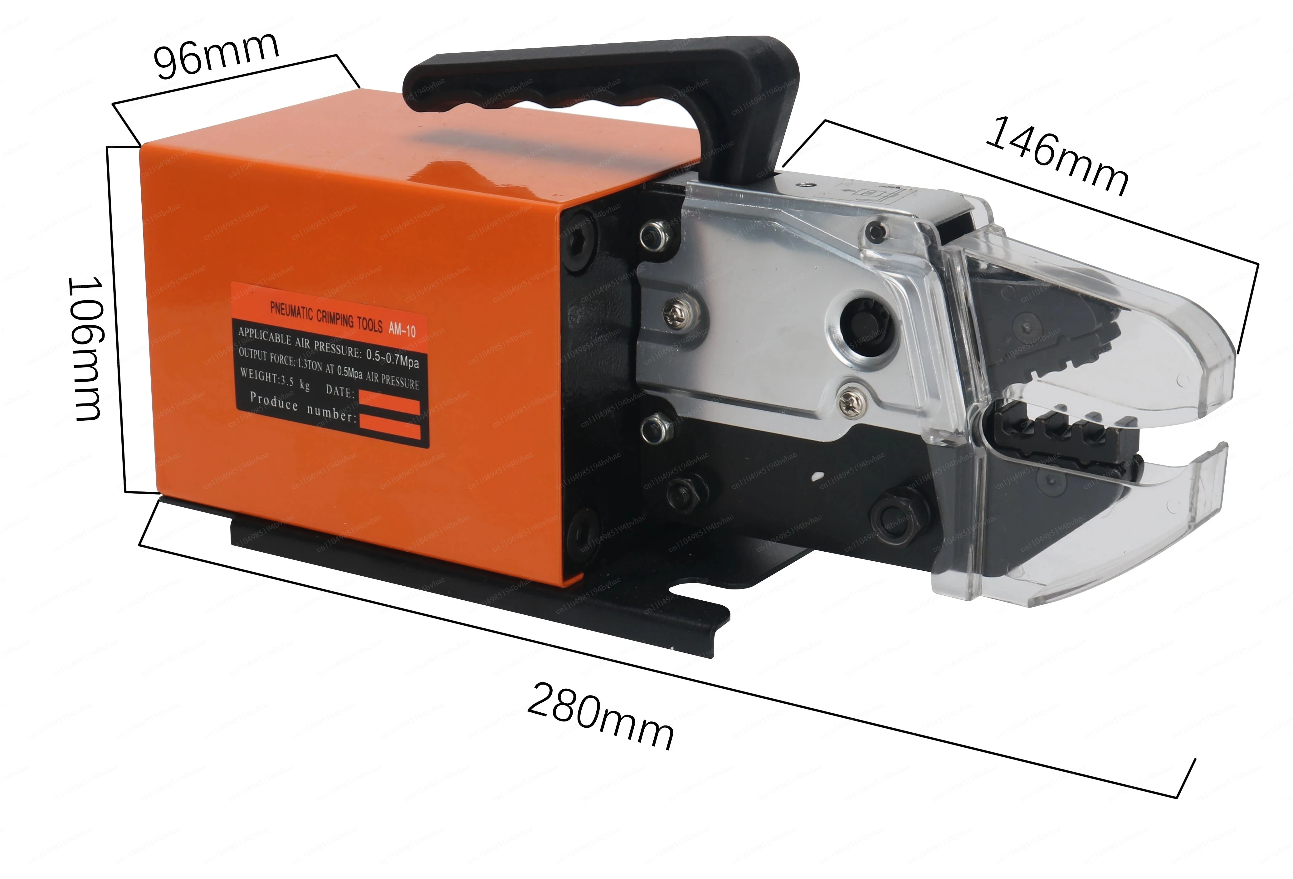 Pneumatic crimping pliers AM-10 Pneumatic terminal crimping machine 0.25-10 cold terminal crimping machine
Pneumatic crimping pliers AM-10 Pneumatic terminal crimping machine 0.25-10 cold terminal crimping machine
