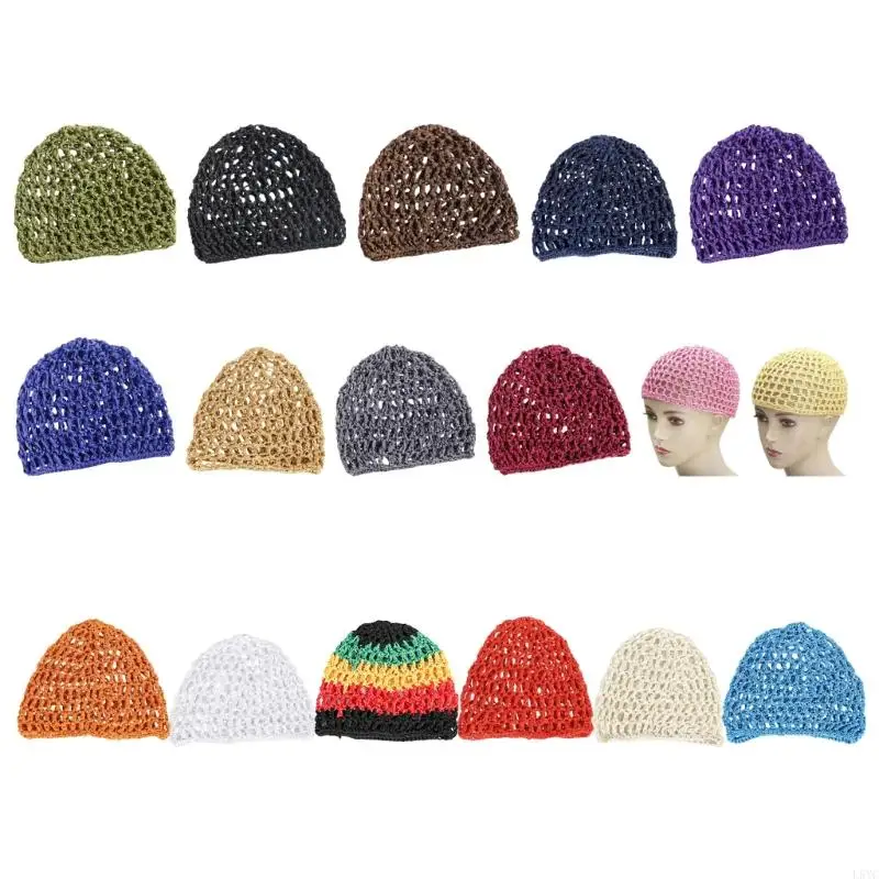 L5YC Simple Crochet Hair Net Hollowed Design Skull Cap Openwork Brimless Soft Knit Hat For Daily Outfit Various Hair Styling
L5YC Simple Crochet Hair Net Hollowed Design Skull Cap Openwork Brimless Soft Knit Hat For Daily Outfit Various Hair Styling