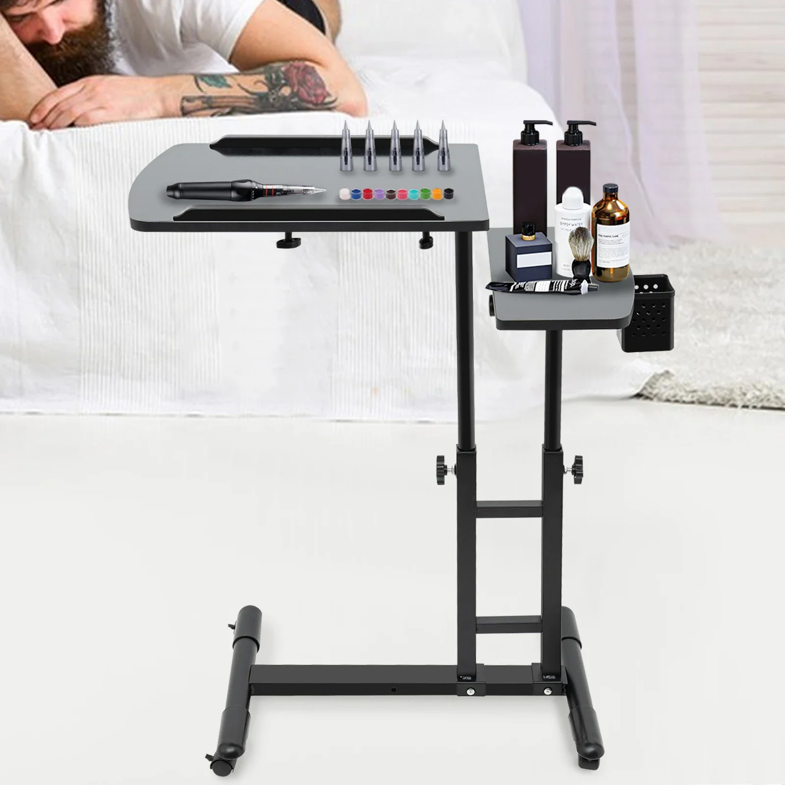 Adjustable Tattoo Workbench – Sturdy Iron Frame, Universal Wheels, Easy Installation for a Comfortable Tattoo Experience
Adjustable Tattoo Workbench – Sturdy Iron Frame, Universal Wheels, Easy Installation for a Comfortable Tattoo Experience