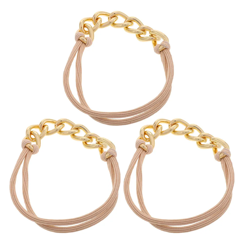 3pcs Metal Ties Alloy Hair Tie Cuff Bracelet Chain Ponytail Holders Elastic Accessories for WomenGirls
3pcs Metal Ties Alloy Hair Tie Cuff Bracelet Chain Ponytail Holders Elastic Accessories for WomenGirls