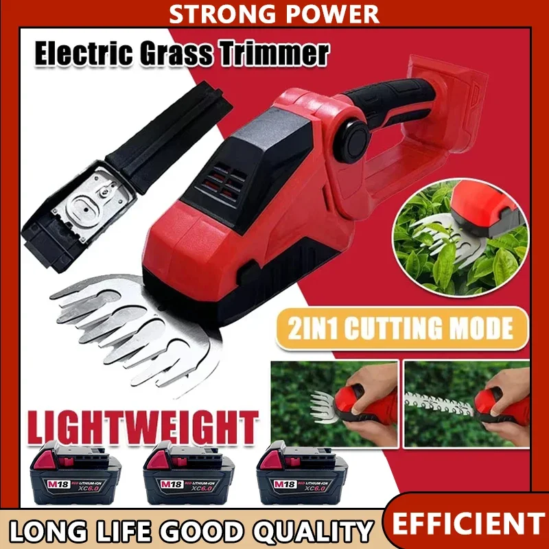 Аккумуляторный кусторез-триммер 2-в-1 для травы и кустов Milwaukee, ручной садовый инструмент, 18В, с аккумулятором
Аккумуляторный кусторез-триммер 2-в-1 для травы и кустов Milwaukee, ручной садовый инструмент, 18В, с аккумулятором