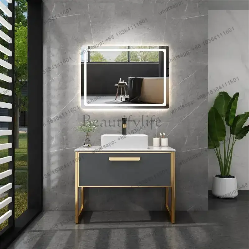 Nordic light luxury bathroom cabinet floor-to-ceiling marble washbasin toilet washbasin bathroom cabinet
Nordic light luxury bathroom cabinet floor-to-ceiling marble washbasin toilet washbasin bathroom cabinet