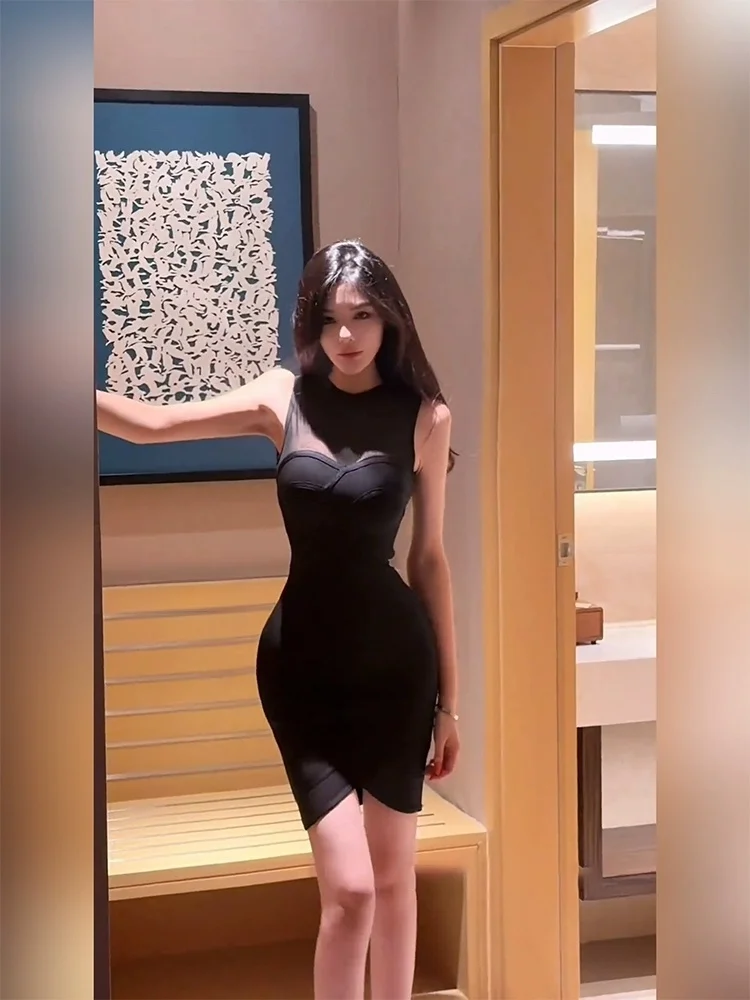 XZY Sexy Mesh Splice Sleeveless Dress Women's Sexy Slim Fit Short Skirt Polyester Fiber round Neckline No Sleeve Bodycon Dress
XZY Sexy Mesh Splice Sleeveless Dress Women's Sexy Slim Fit Short Skirt Polyester Fiber round Neckline No Sleeve Bodycon Dress