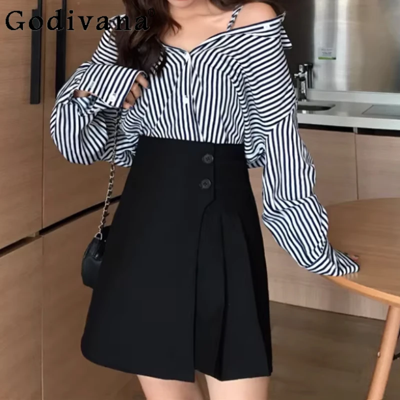 Большой размер, осенне-зимняя нерегулярная женская плиссированная юбка с высокой талией, модные универсальные черные возрастные корейские милые короткие юбки
Большой размер, осенне-зимняя нерегулярная женская плиссированная юбка с высокой талией, модные универсальные черные возрастные корейские милые короткие юбки