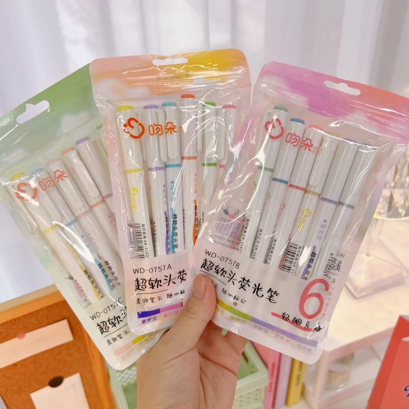 6pcs/set Watercolor Pen Set Soft Head Highlighters Pen Non-toxic Art Fluorescent Pen Students Macaron Color Pens School Supplies
6pcs/set Watercolor Pen Set Soft Head Highlighters Pen Non-toxic Art Fluorescent Pen Students Macaron Color Pens School Supplies