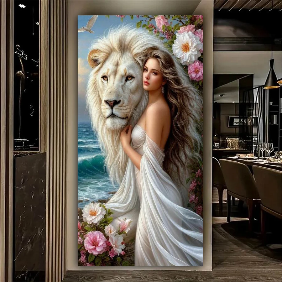 Beautiful Woman and Lion Large Size Diy Diamond Art Painting New Collection 2026 Animals Full Drill Mosaic Embroidery Picture
Beautiful Woman and Lion Large Size Diy Diamond Art Painting New Collection 2026 Animals Full Drill Mosaic Embroidery Picture
