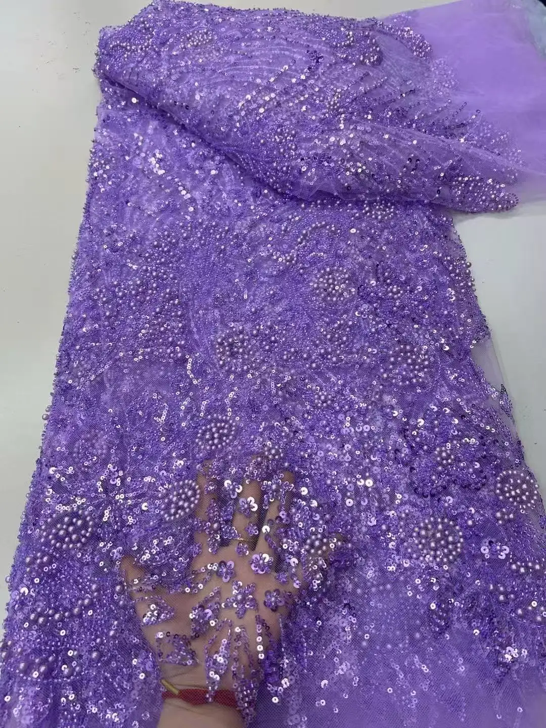 African Lace Fabric 2025 High Quality French 3D Flower Sequins Embroidery Beads Tulle Lace Fabric For Party Dress
African Lace Fabric 2025 High Quality French 3D Flower Sequins Embroidery Beads Tulle Lace Fabric For Party Dress