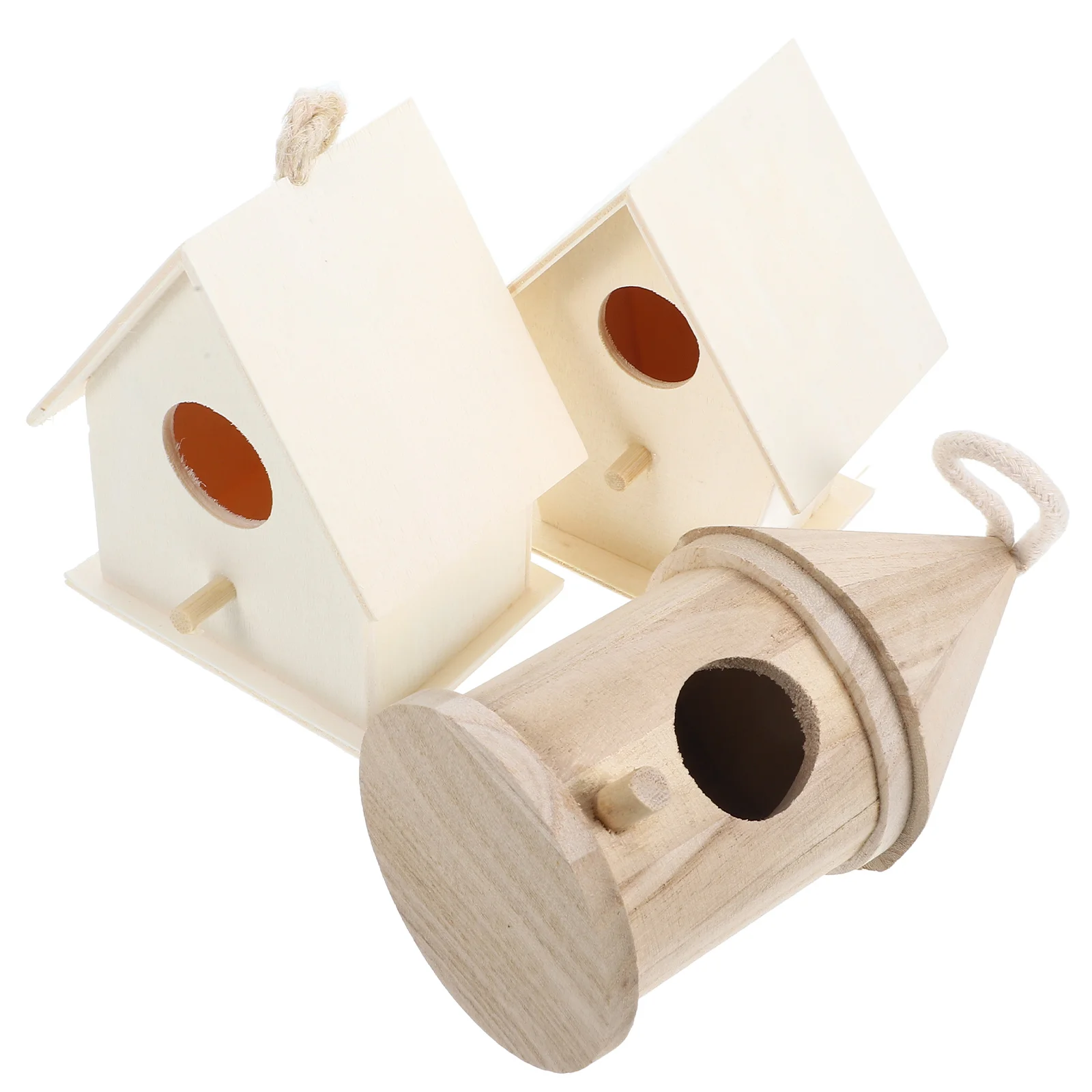 3 pcs Wooden Nest Unfinished Pine Bird Nest DIY Decoration for Small Birds Wide Entrance Hanging Rope Pet Supplies
3 pcs Wooden Nest Unfinished Pine Bird Nest DIY Decoration for Small Birds Wide Entrance Hanging Rope Pet Supplies