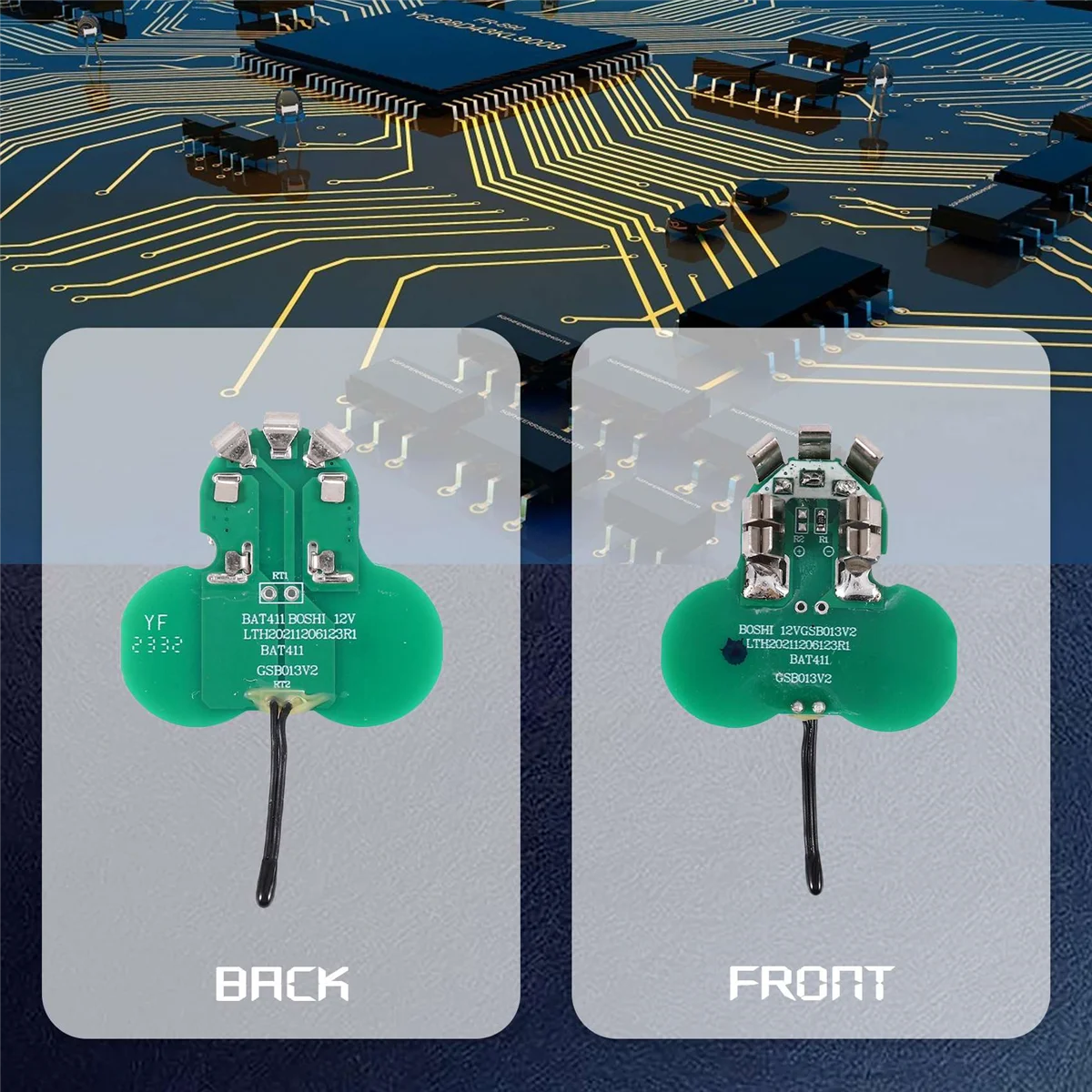 B13CBAT411 Печатная плата аккумулятора для аккумулятора Bosch 10,8 В 12 В BAT412A 2607336013 2607336014 Аккумуляторные электроинструменты
B13CBAT411 Печатная плата аккумулятора для аккумулятора Bosch 10,8 В 12 В BAT412A 2607336013 2607336014 Аккумуляторные электроинструменты