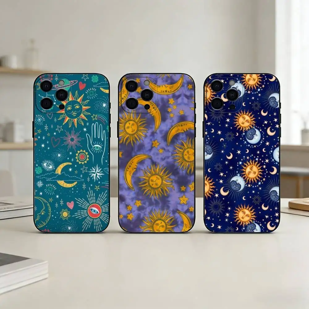 The S-Sun Moon S-Stars Phone Case For iPhone 17,16,15,14,13,12,11 Plus,Pro Max,SE4Soft Silicone Black Cover
The S-Sun Moon S-Stars Phone Case For iPhone 17,16,15,14,13,12,11 Plus,Pro Max,SE4Soft Silicone Black Cover