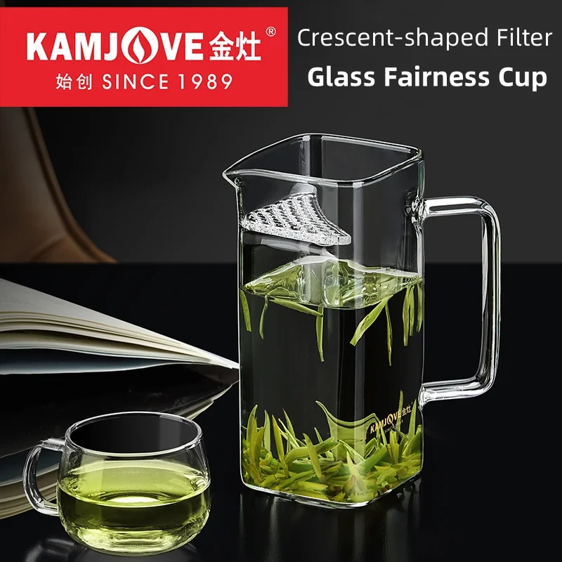 KAMJOVE All-in-one Glass Fairness Cup with Crescent-shaped Filter,Designed for Seamless Tea-water Separation Glass Handle Cup
KAMJOVE All-in-one Glass Fairness Cup with Crescent-shaped Filter,Designed for Seamless Tea-water Separation Glass Handle Cup