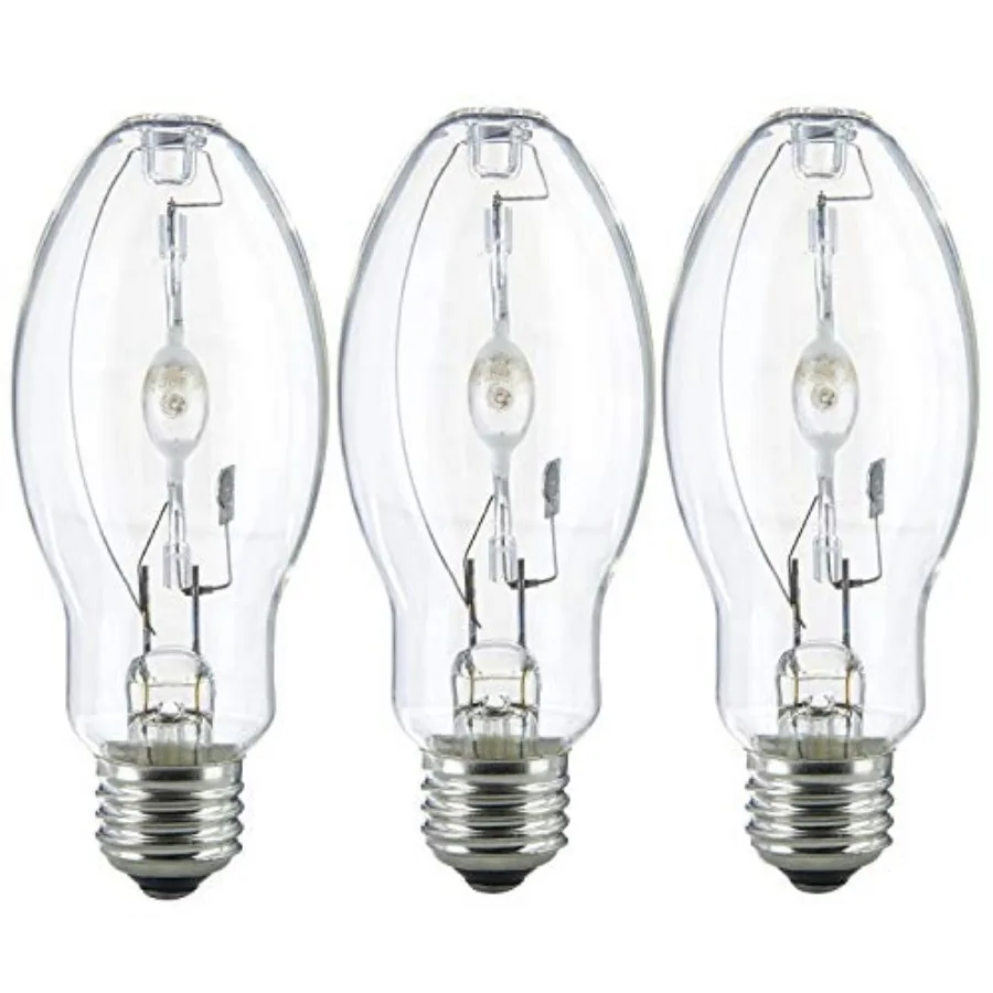3 Pack MH175/U/MED 175W Metal Halide Bulb Pulse Start ED17 Medium Base E26 Clear HID Lamp 14000 Lumens
3 Pack MH175/U/MED 175W Metal Halide Bulb Pulse Start ED17 Medium Base E26 Clear HID Lamp 14000 Lumens