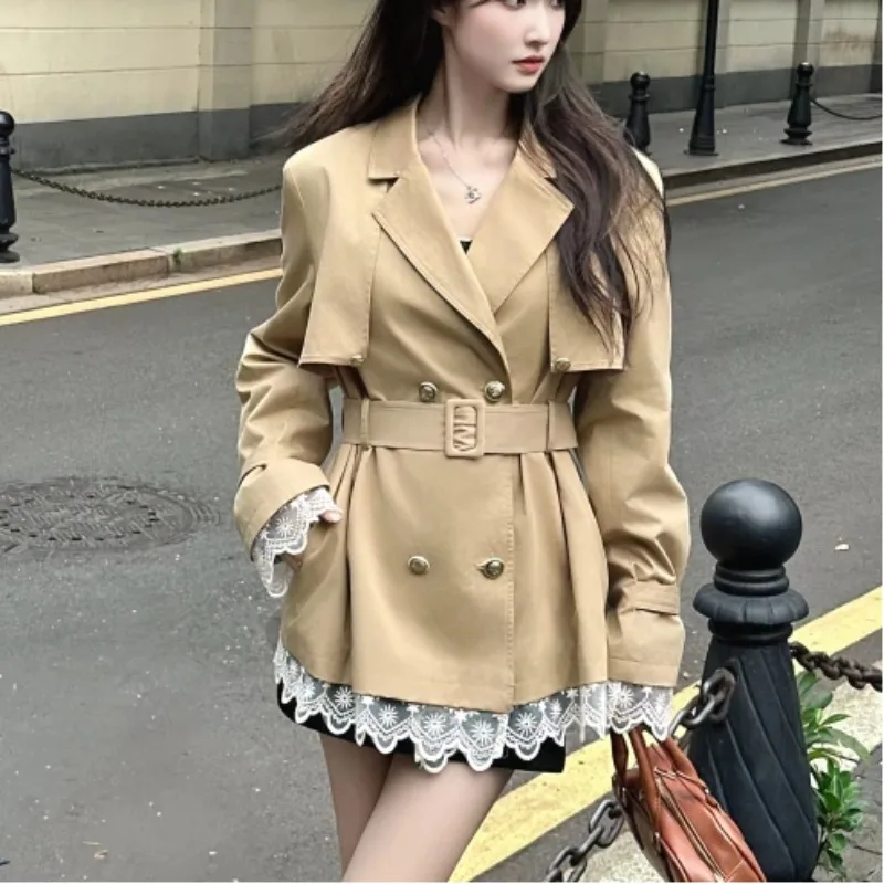 Зимний теплый японский модный женский плащ цвета хаки, французское кружево в стиле пэчворк, повседневный дизайн, ветровка средней длины, женская одежда
Зимний теплый японский модный женский плащ цвета хаки, французское кружево в стиле пэчворк, повседневный дизайн, ветровка средней длины, женская одежда