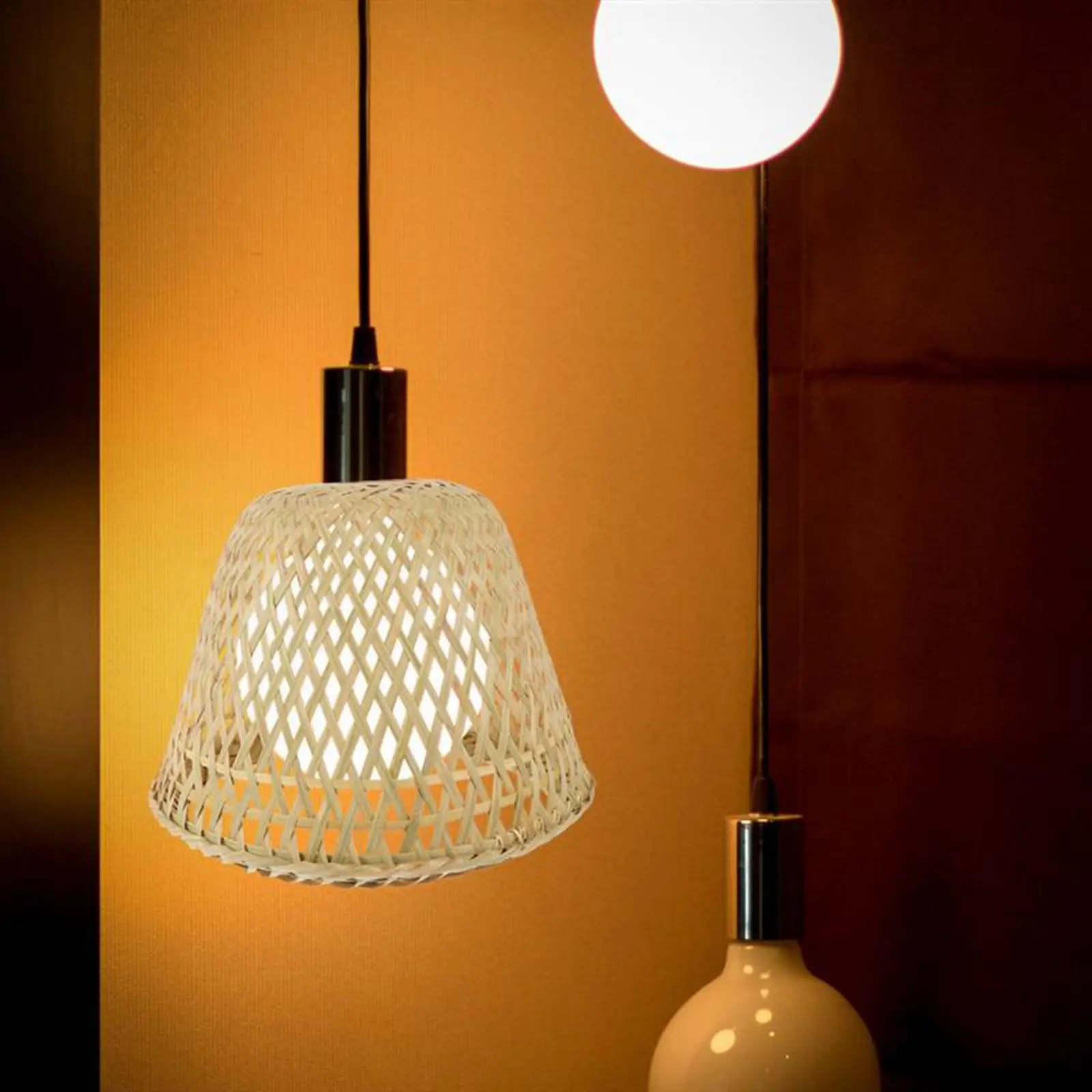 Bamboo Woven Pendant Light Shade Cover Bulb Guard for Ceiling Light Living Room Bedroom
Bamboo Woven Pendant Light Shade Cover Bulb Guard for Ceiling Light Living Room Bedroom