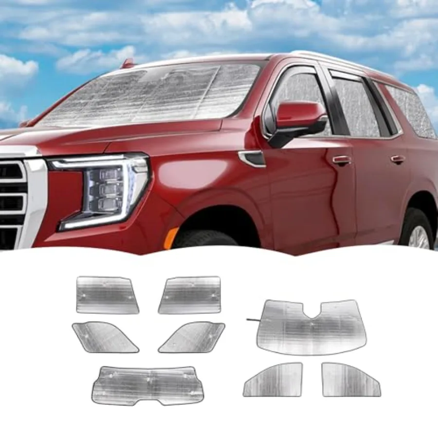 Windshield Sunshade for GMC Yukon 2024-2025 Chevy Tahoe 2024-2025 8PCS reflective aluminum material black foldable heat shield
Windshield Sunshade for GMC Yukon 2024-2025 Chevy Tahoe 2024-2025 8PCS reflective aluminum material black foldable heat shield