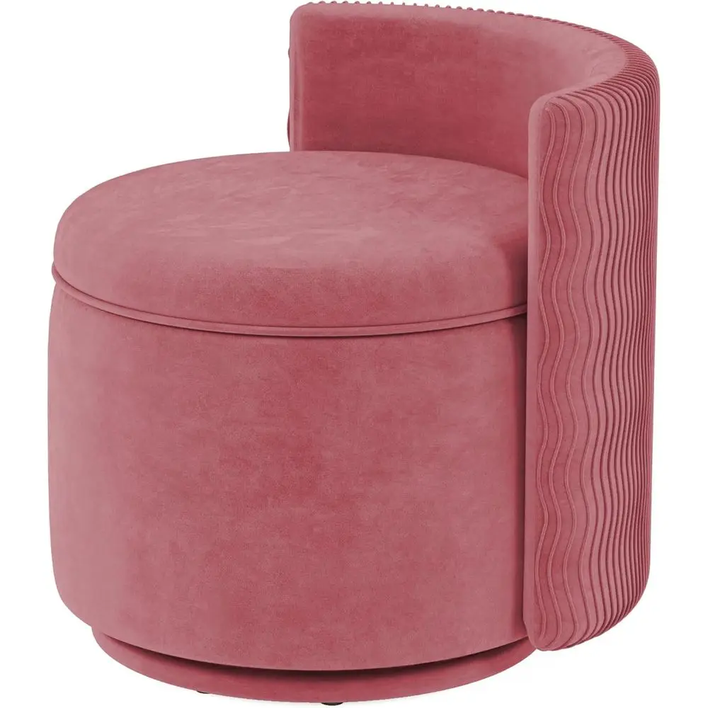 360° Swivel Storage Accent Chair, Velvet Upholstered Vanity Stool with Back, Dusty Rose for Living or Bedroom
360° Swivel Storage Accent Chair, Velvet Upholstered Vanity Stool with Back, Dusty Rose for Living or Bedroom