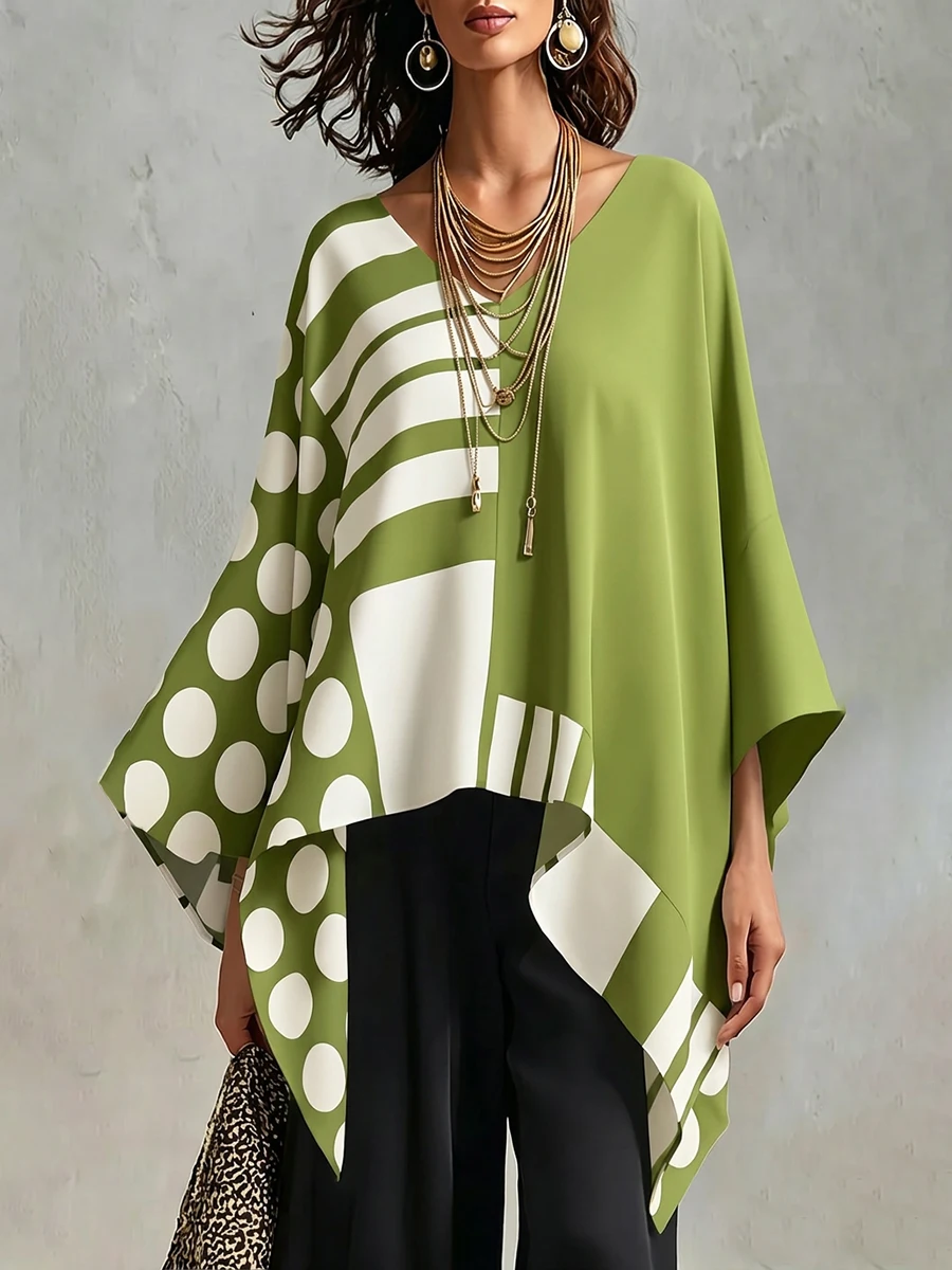 Modigirl 2026 Women Polka Dot Contrast Color Round Neck Batwing Sleeves Loose Tops Y2K Casual Daily Outfits Women T Shirts
Modigirl 2026 Women Polka Dot Contrast Color Round Neck Batwing Sleeves Loose Tops Y2K Casual Daily Outfits Women T Shirts